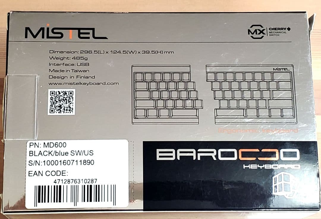MiSTEL BAROCCO MD600 分離式メカニカルキーボード英語配列