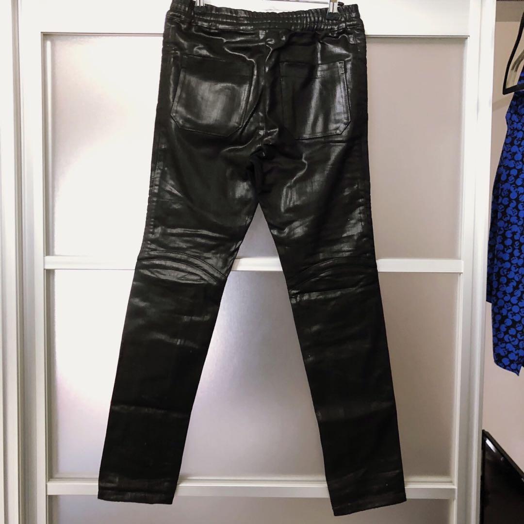 バルマン BALMAIN サイドラインバイカーデニム　サイズM