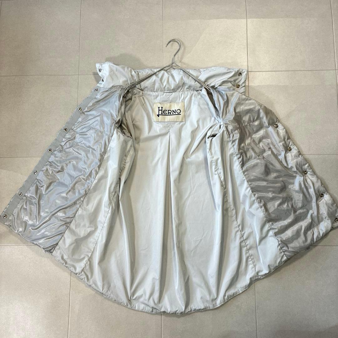 美品 HERNO♡ウルトラライトダウンジャケット 異素材 パーカー 撥水ナイロン
