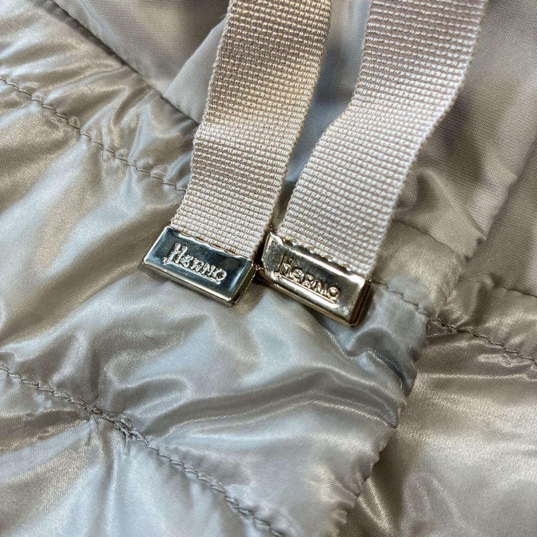 美品 HERNO♡ウルトラライトダウンジャケット 異素材 パーカー 撥水ナイロン
