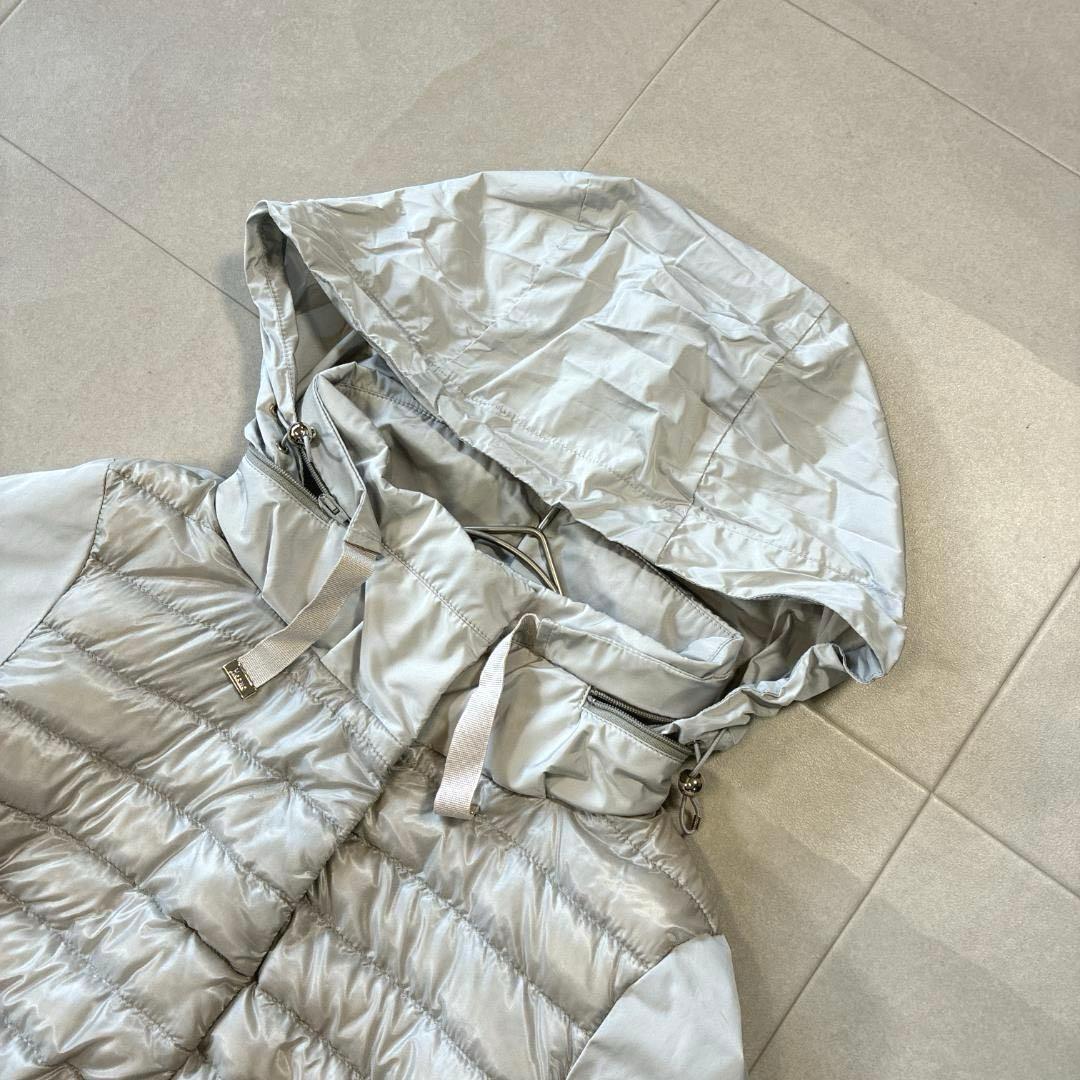 美品 HERNO♡ウルトラライトダウンジャケット 異素材 パーカー 撥水ナイロン