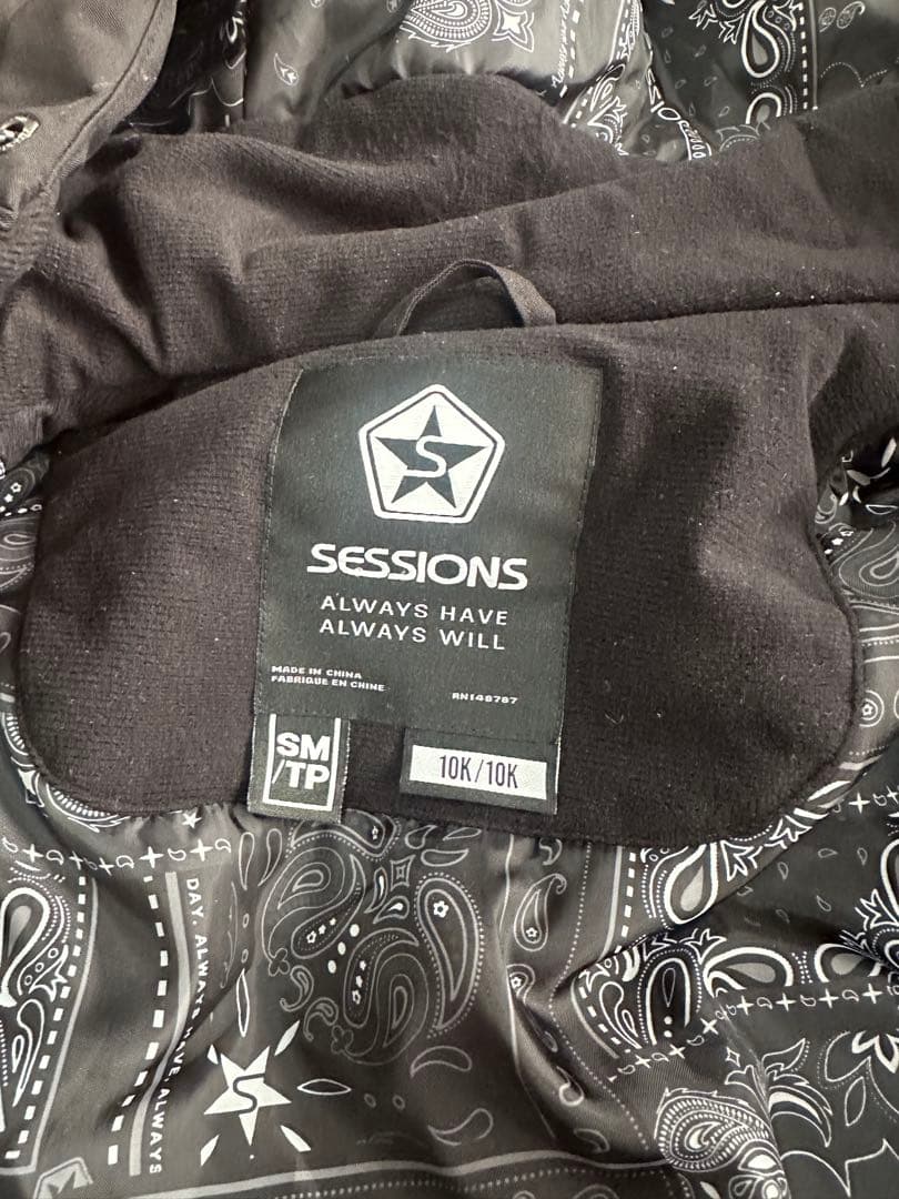 SESSIONSスノボードウェア　Sサイズ(USサイズ)上下セット