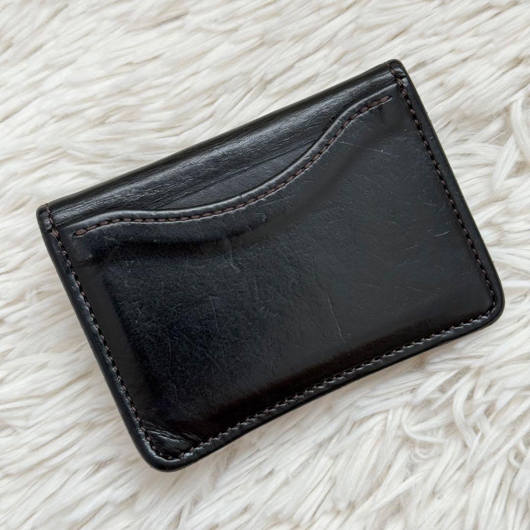 【希少仕様】ワイルドスワンズ タング 王冠ロゴ シェルコードバン ブラック 財布
