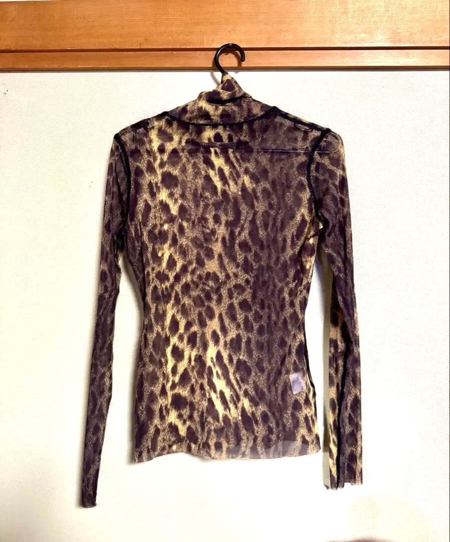 Jean Paul Gaultier 激レア ハイネックパワーネット 豹柄