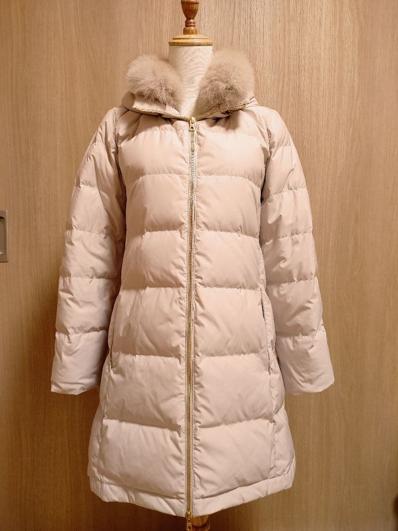 美品/ships シップス フォックスファー　ダウンコート ロング