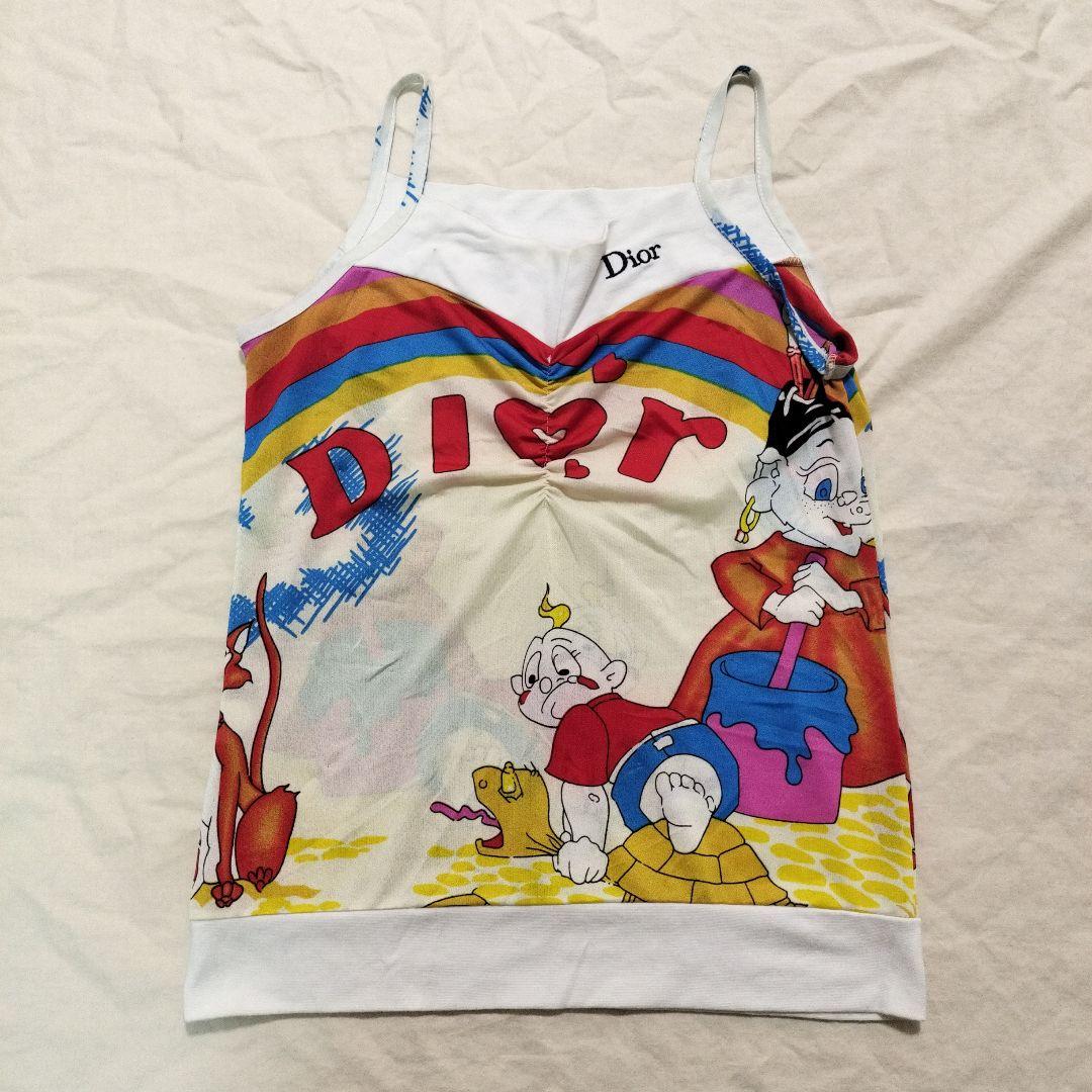 古着 オールド Dior ディオール ジョンガリアーノ プリント キャミソール