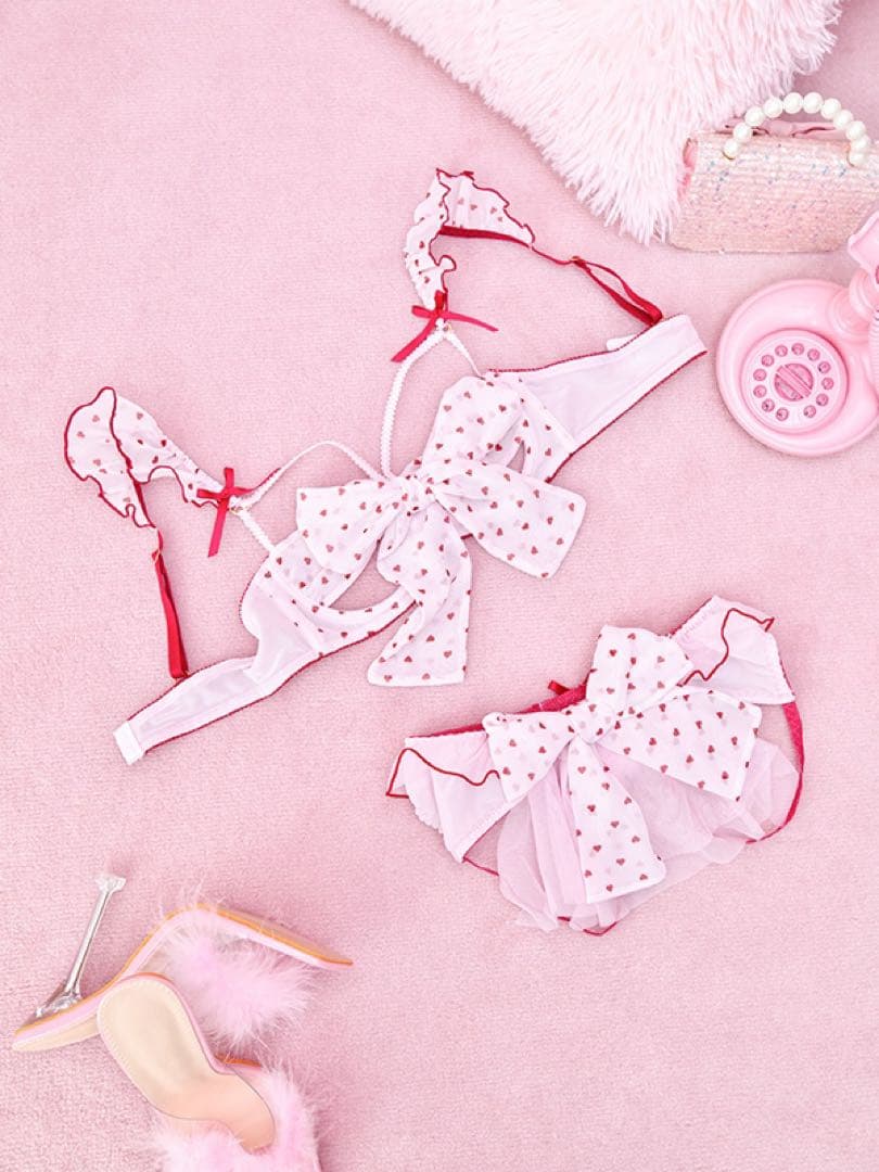 C75♥️ love2nd LOVEMEオープンブラオープンショーツセットラブラン