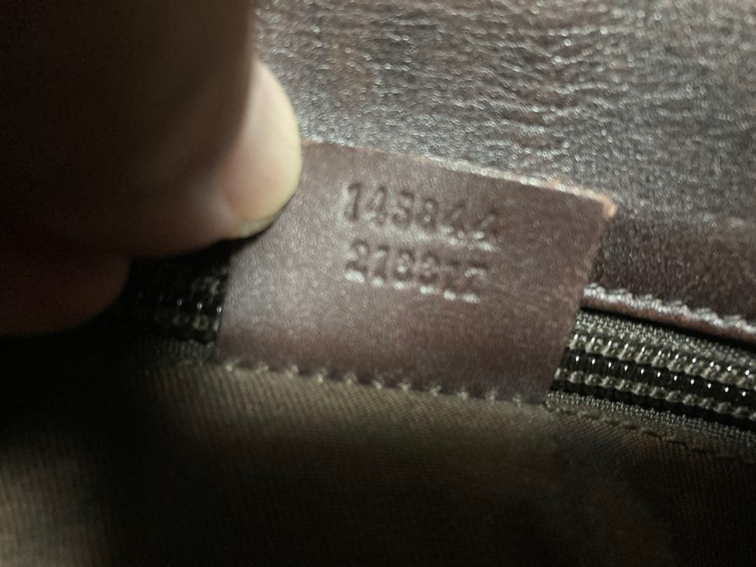 グッチ メッセンジャーバッグ ショルダーバッグ シマ レザー A4可 ブラウン