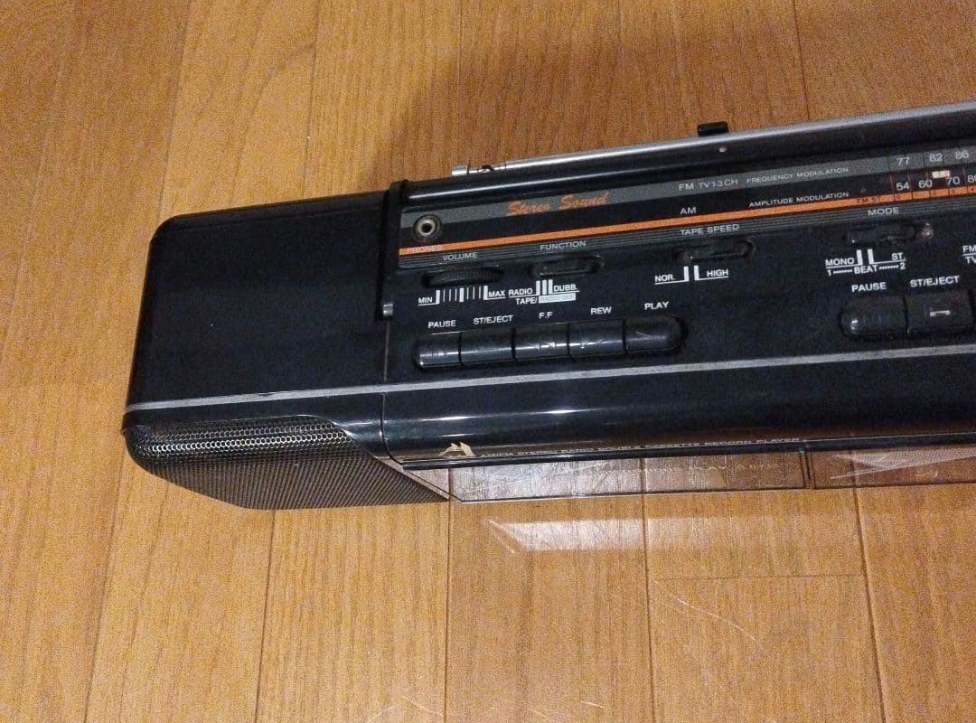 MAXI ポータブルラジカセ DRC-500 ダブルカセットデッキ レトロ