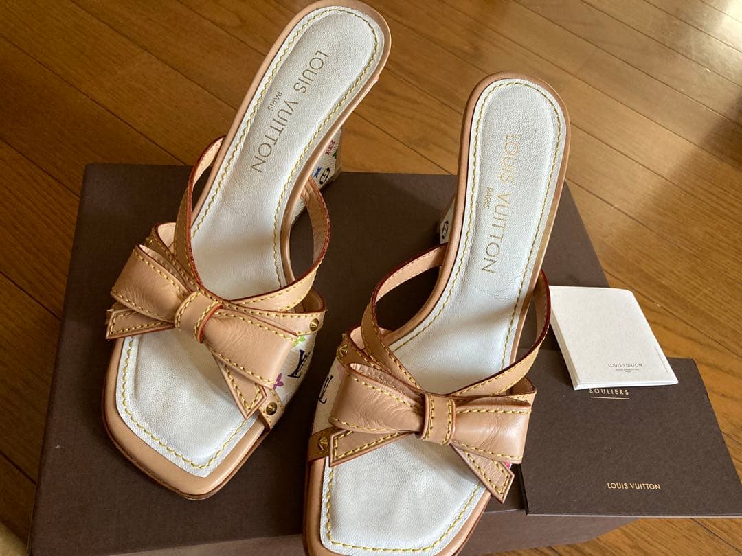 最終価格本物 Louis Vuitton マルチカラー ミュール 美品