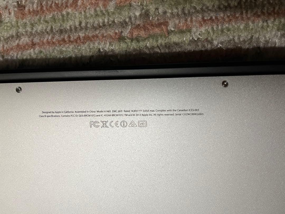 MacBook本体 MacBook Air Early2014 A1465