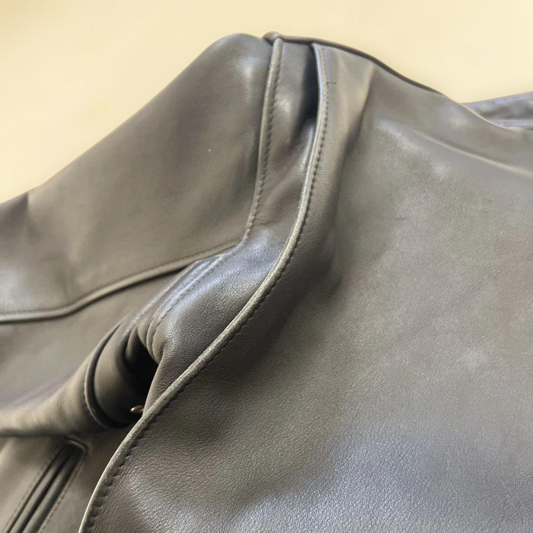 【ゆう】Schott 642 ブラックレザー シングルライダース 36