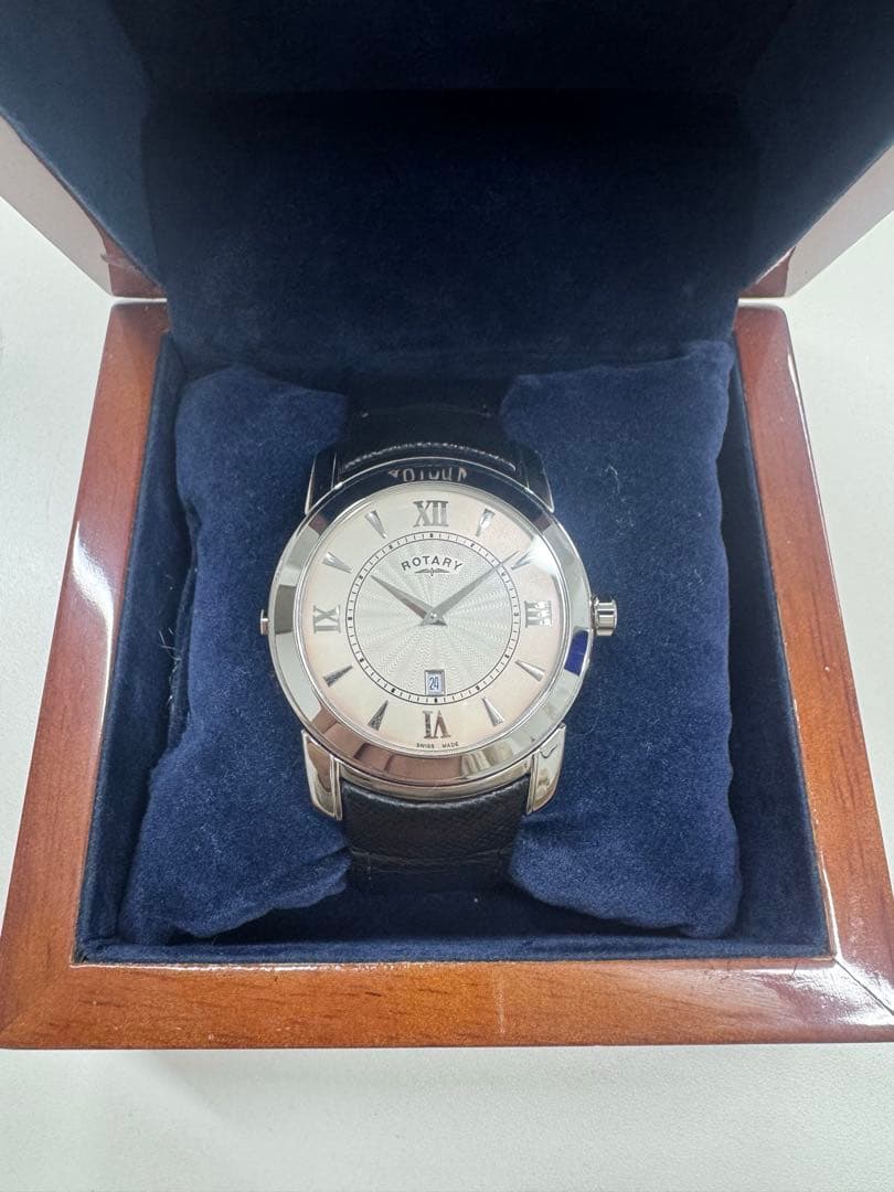 ROTARY（ロータリー）腕時計 メンズ クォーツ レザーベルト 箱付き