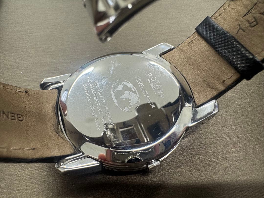 ROTARY（ロータリー）腕時計 メンズ クォーツ レザーベルト 箱付き