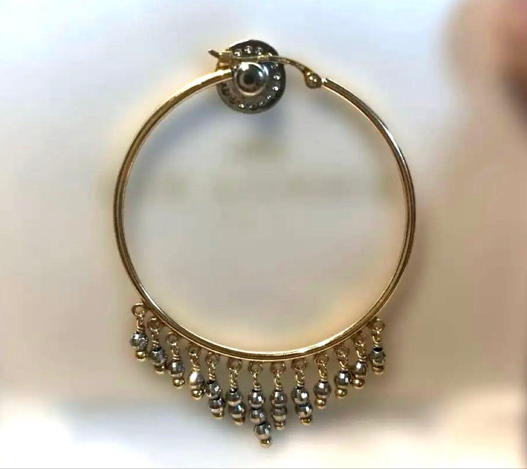 COCOSHNIK ココシュニック　K10 YG/WG フープピアス　片耳