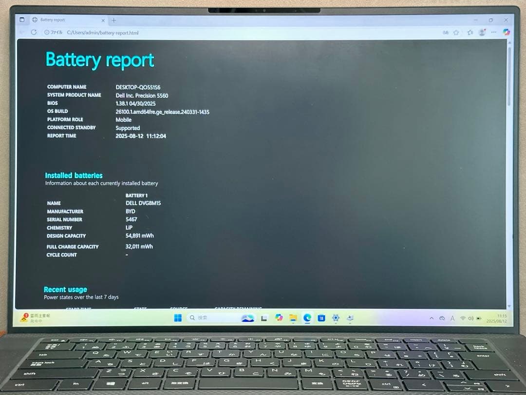 Windowsノート本体 Precision 5560 i7-11850H 16GB 512GB |995