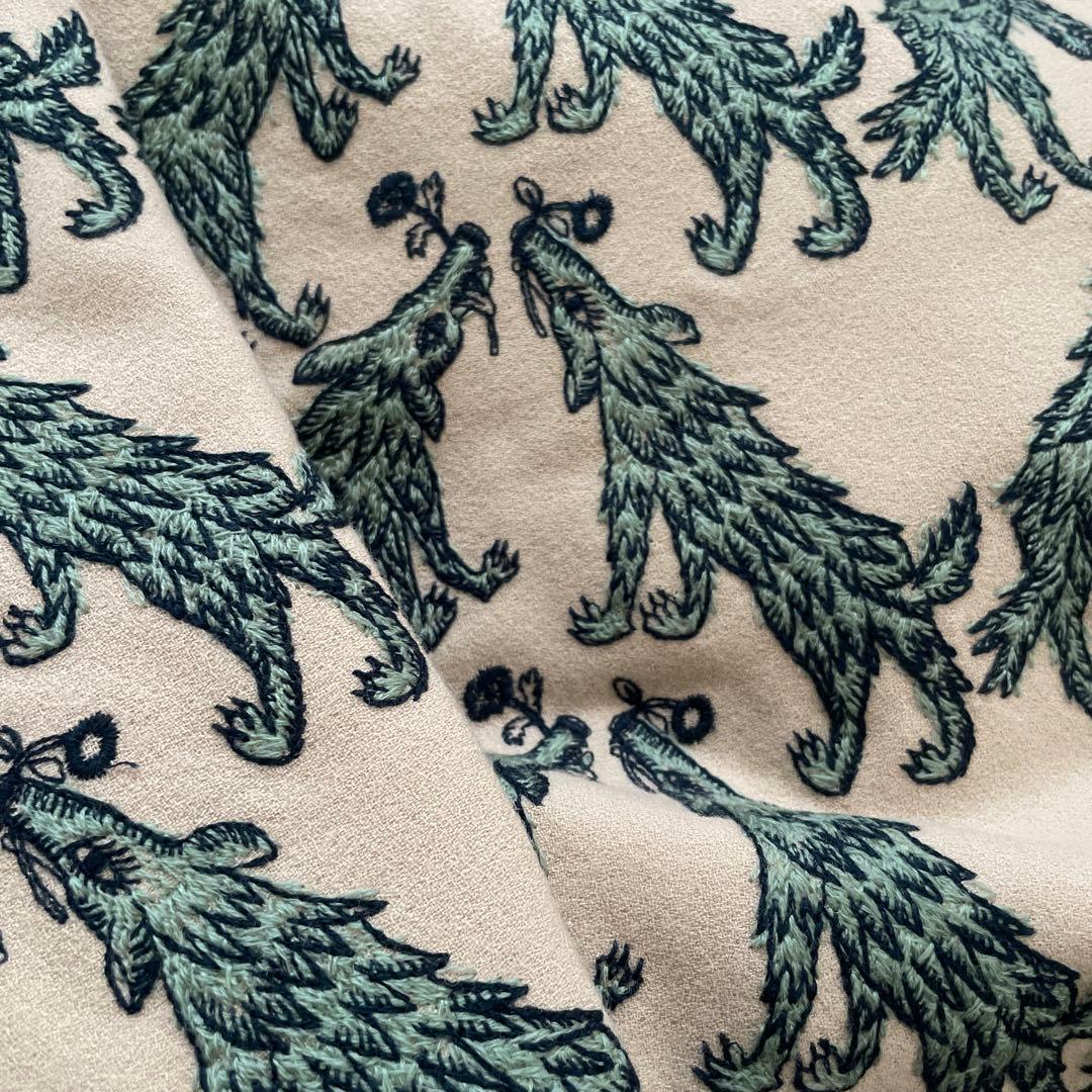 新品未使用 ミナペルホネン wolf & flower スカート 36 ベージュ