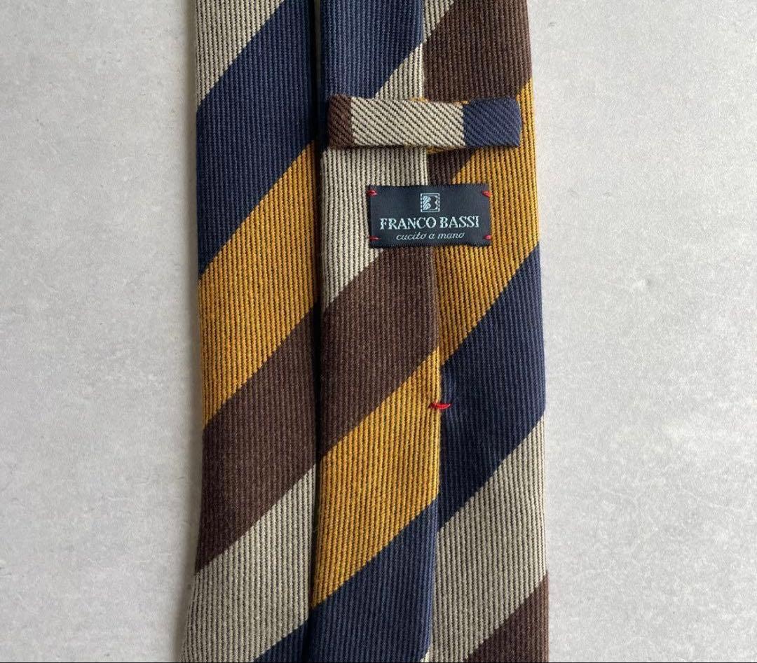 未使用　25年秋冬新作　フランコバッシ　レジメンタルストライプ　イタリア製