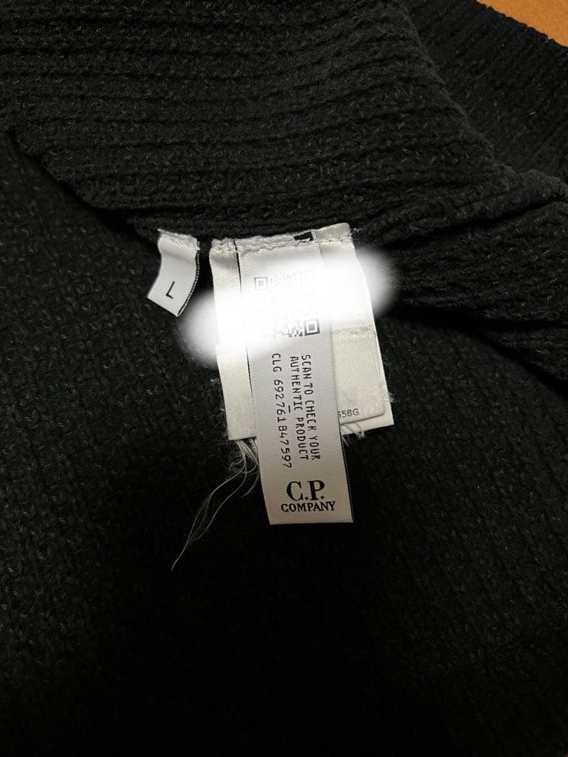 トップス c.p company crewneck lens sweater black