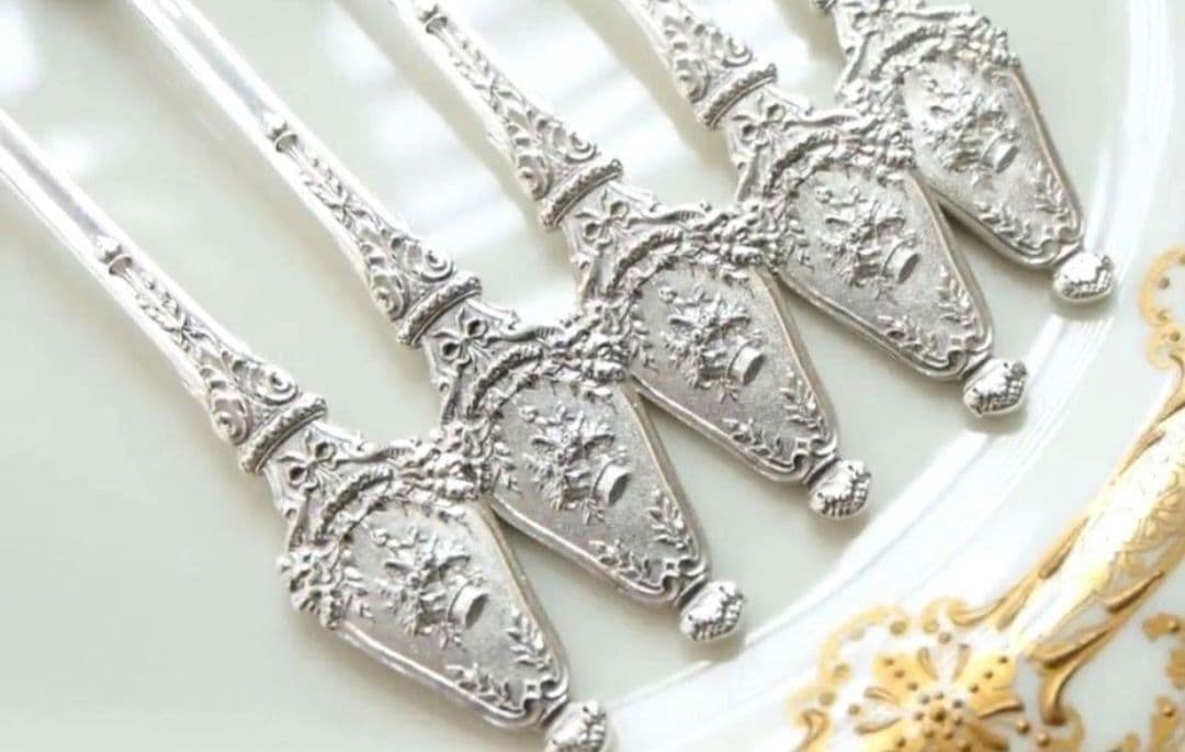 純銀 ③ ソリッドシルバー アイスクリームスプーン スターリングシルバー