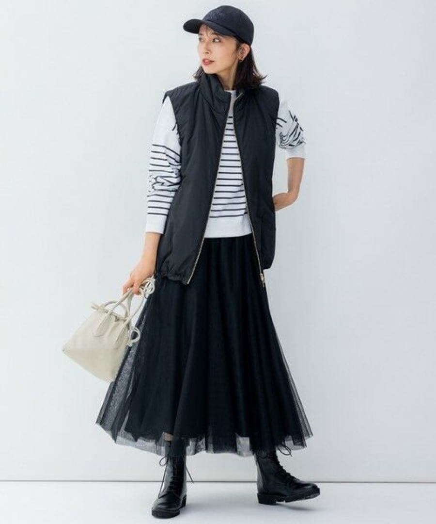 23区 洗える 中綿 パティング ベスト ダウンベスト