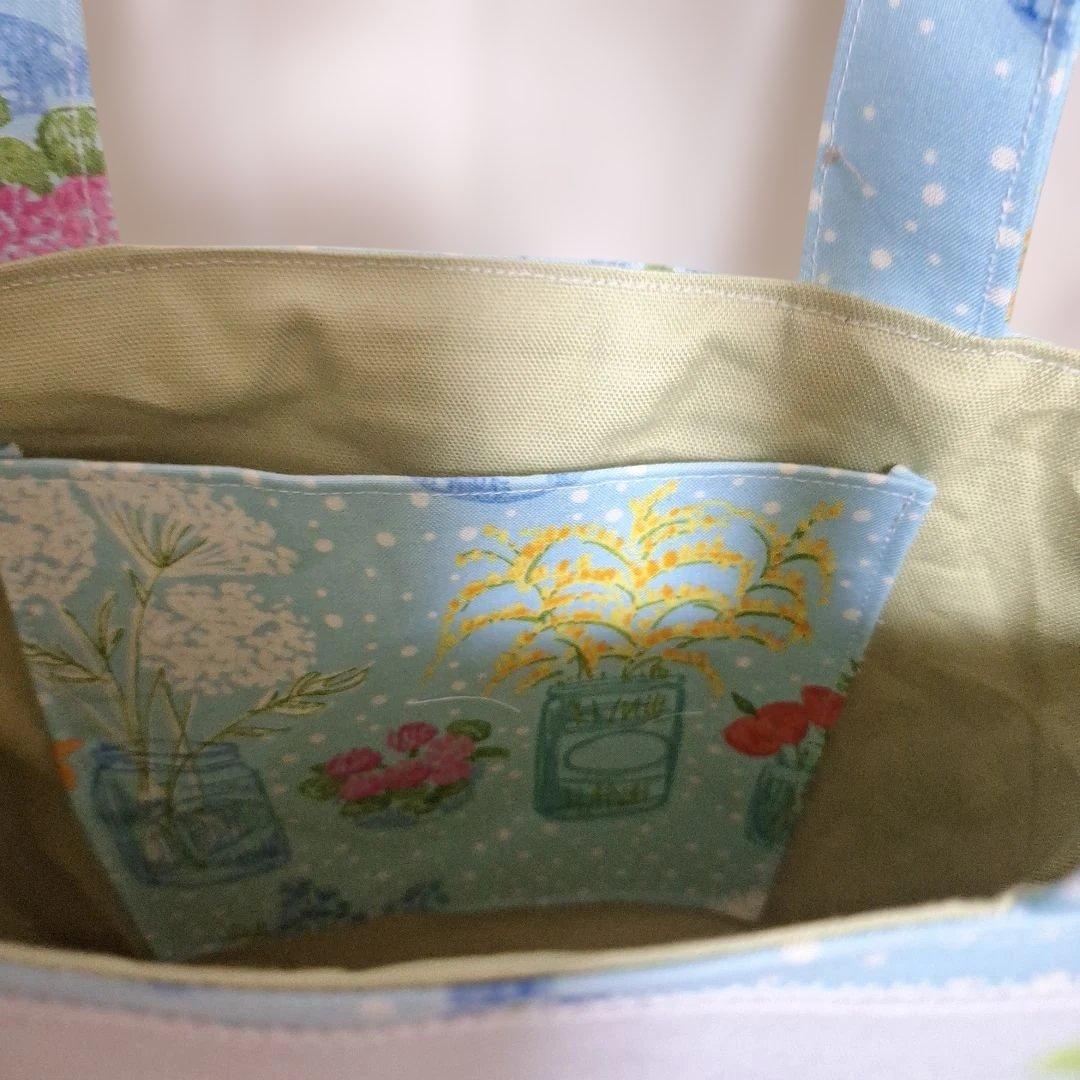 激レアねこパネル生地　ハンドメイド　ミニバック　布バスケット