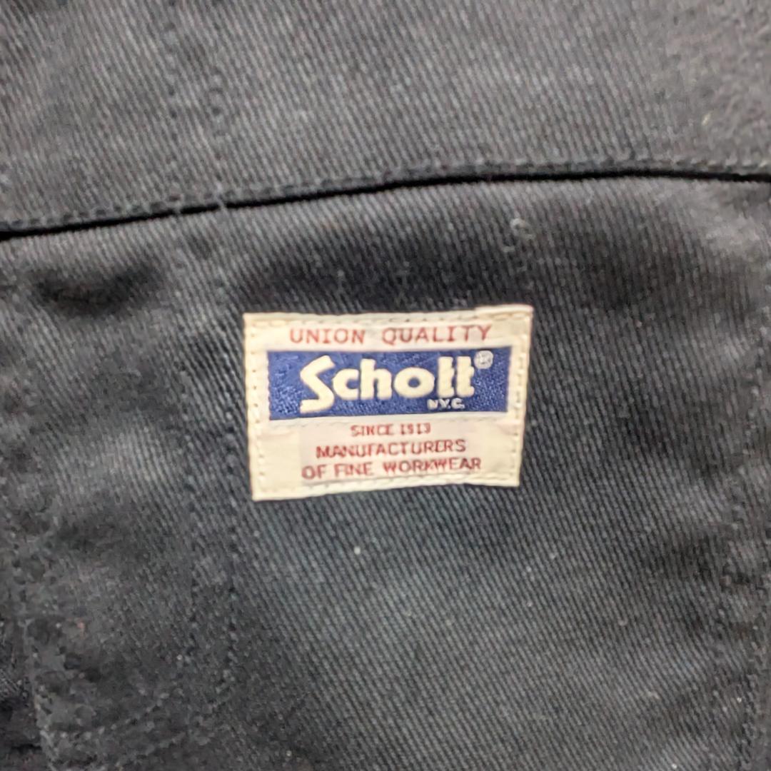 【美品】Schott ショット ワークジャンプスーツ つなぎ M 黒