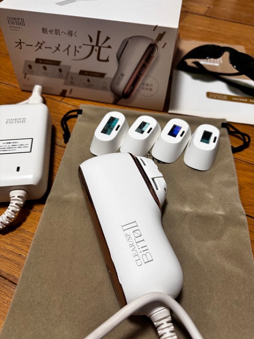 Biito-Ⅱ 光脱毛器！Sパーツ＆美顔器パーツ&ニキビパーツ付きのフルセット