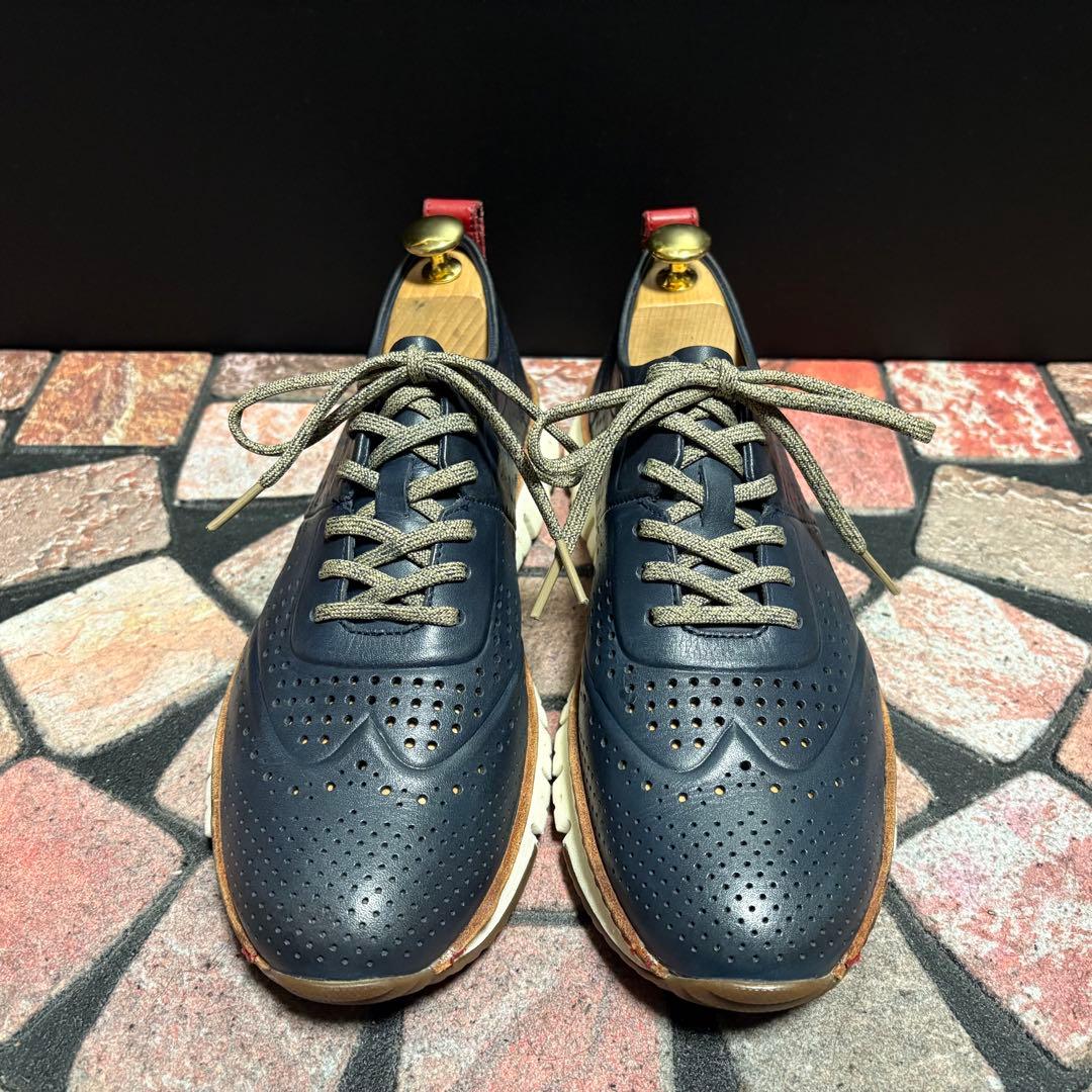 コールハーン　ゼログランド スニーカー パーフォレーション 26cm ネイビー