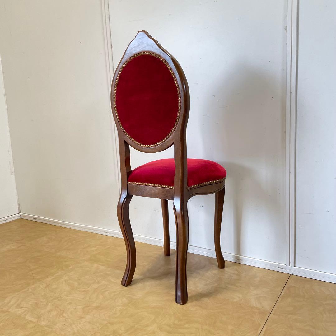 アンティーク調 猫脚チェア① ロココ調 彫刻 鋲 椅子 イス ダイニングチェア