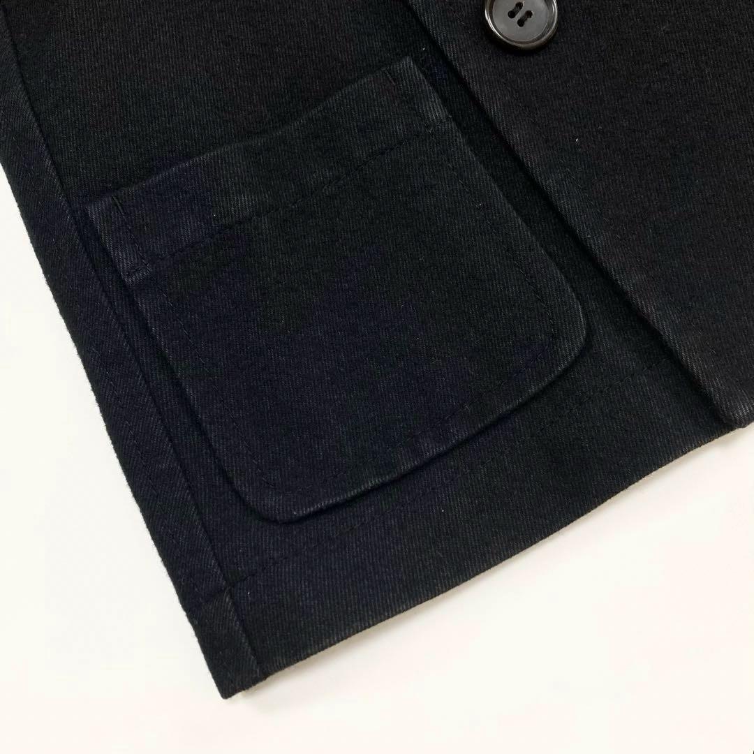 トリココムデギャルソン 16AW ウールコットン 丸襟 ダブルコート 黒Ｓ