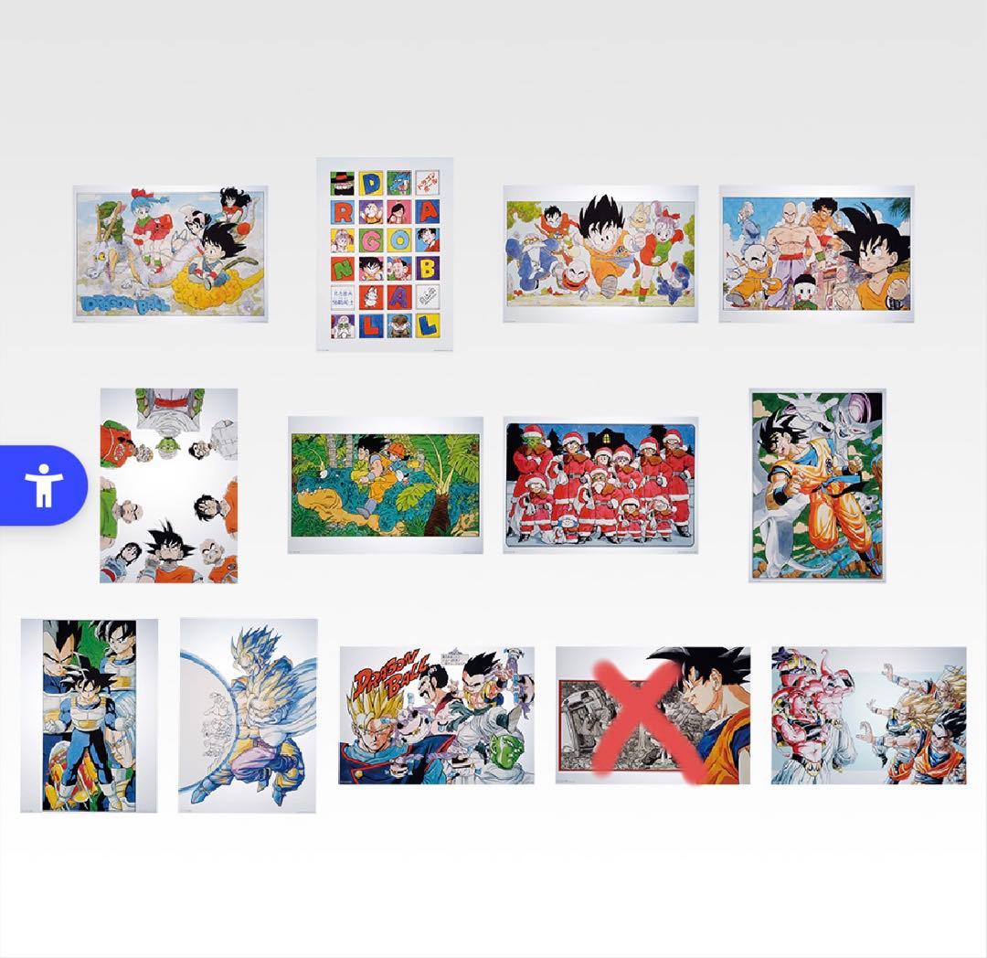 ドラゴンボール 一番くじ　40th H賞クリアポスター　12種　セミコンプ