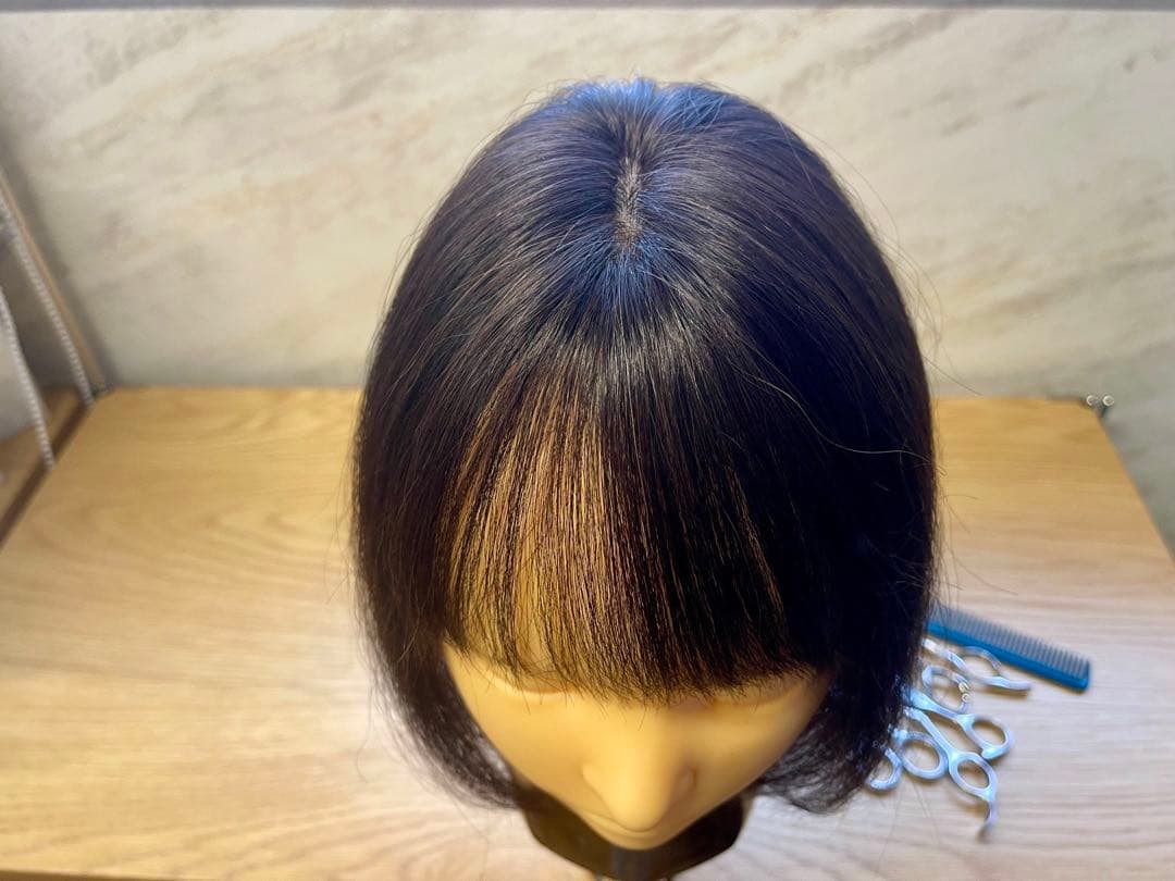 人毛100%レミー毛部分ウィッグ