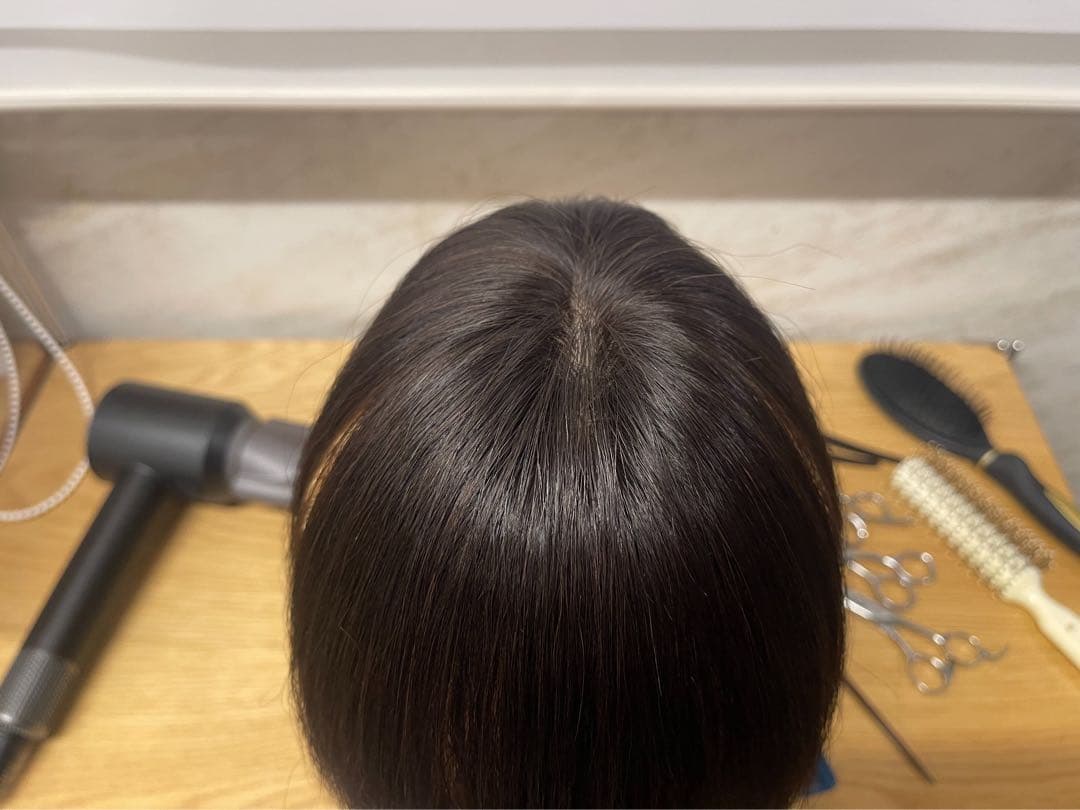 人毛100%レミー毛部分ウィッグ