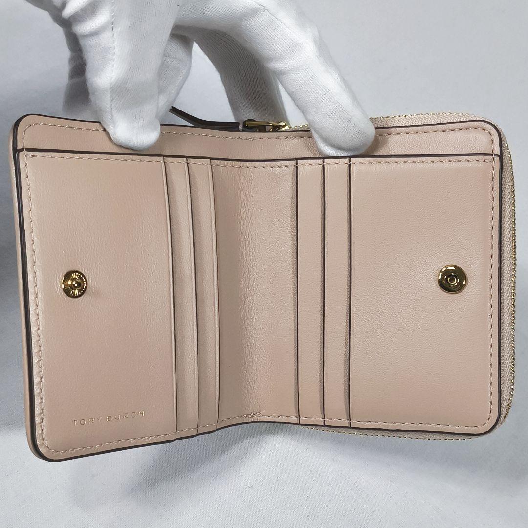 良品✨️　トリーバーチ　キラ　シェブロン　バイフォールドウォレット　折り財布