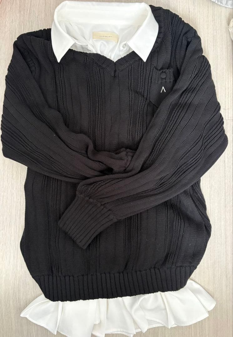 トップス andmary Mimi girls set mini dress black