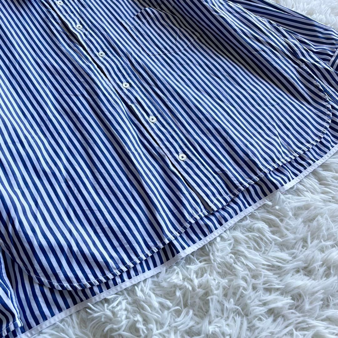 美品✨現行✨ティッカ スクエアビッグシャツ　ストライプ　ユニセックス　フリー