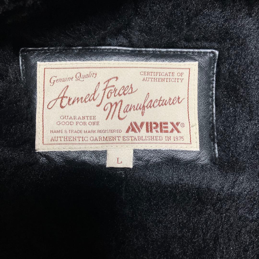 AVIREX B-3 カスタム リアルムートンレザー ジャケット L 美品