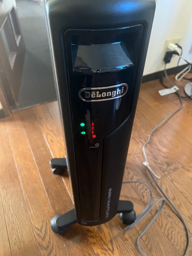 【通電確認済】DeLonghi 電気ヒーター 黒 縦型