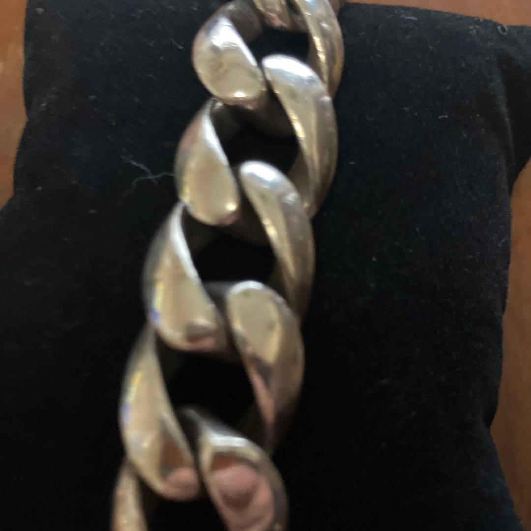 クロムハーツ フローラルクロスIDブレスレットクラシックチェーンシルバー 925