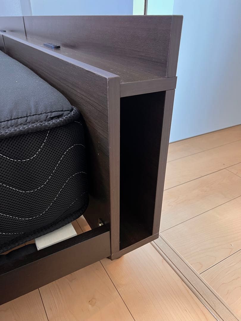 【在庫一掃】ラシクすのこベッドアエラスワイドキング200cm(S+S)ブラウン