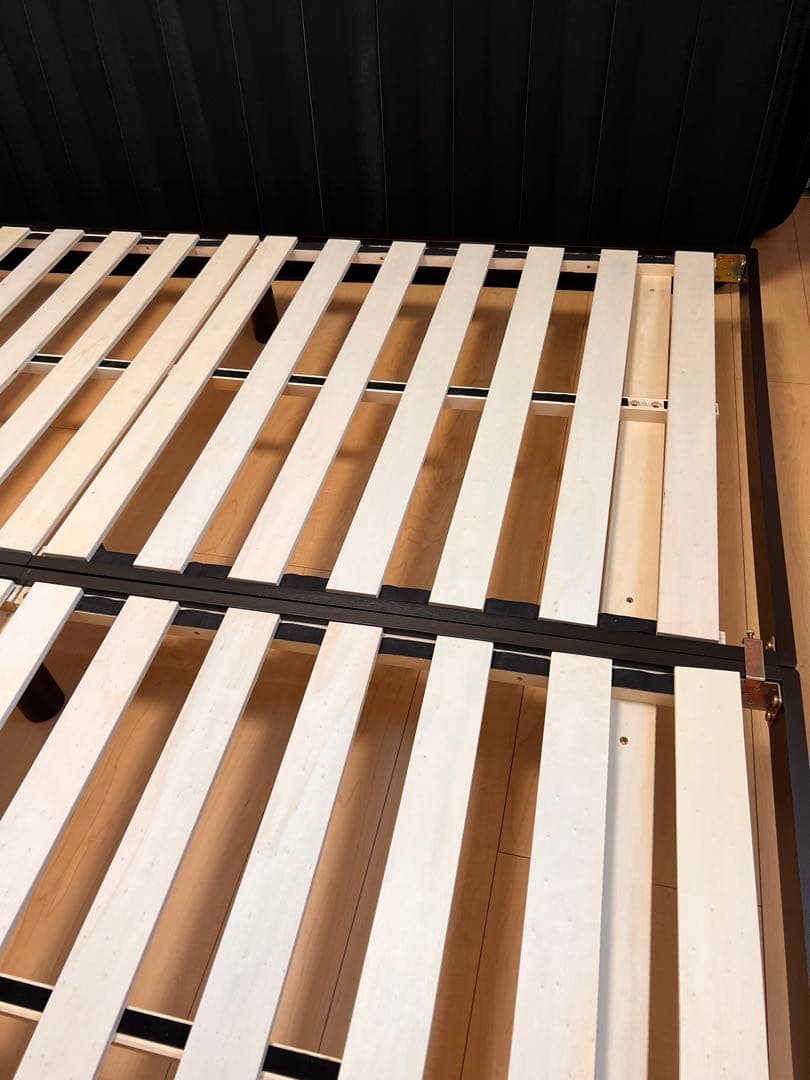 【在庫一掃】ラシクすのこベッドアエラスワイドキング200cm(S+S)ブラウン