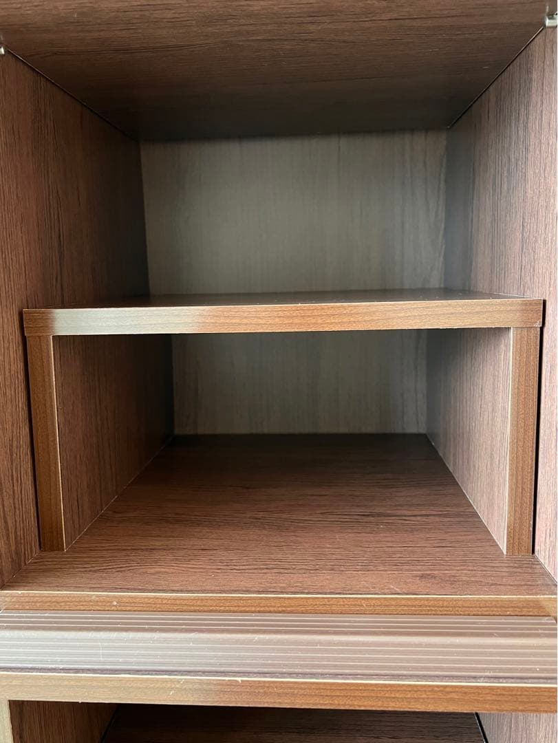 本棚 システムストッカー ディスプレイ フラップキャビネット ダークブラウン