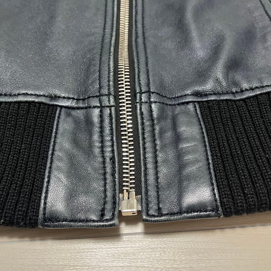 【美品】WACKOMRIA ワコマリア レザー　ジップブルゾン　　M ラムレザー