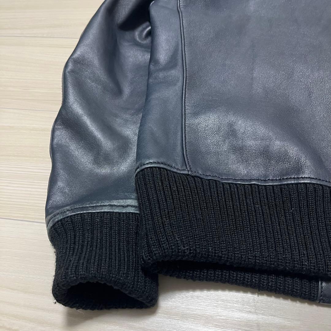 【美品】WACKOMRIA ワコマリア レザー　ジップブルゾン　　M ラムレザー