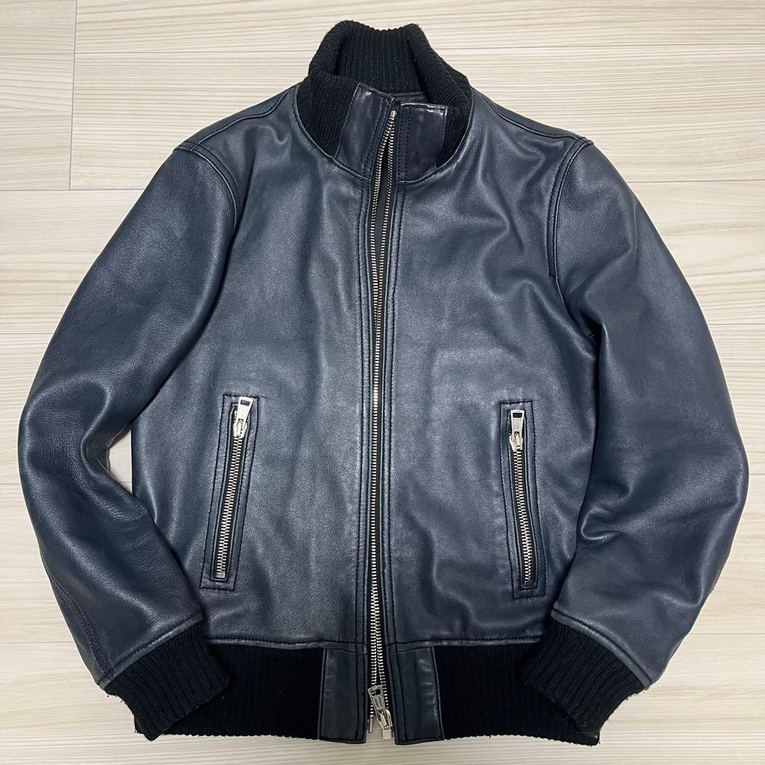 【美品】WACKOMRIA ワコマリア レザー　ジップブルゾン　　M ラムレザー