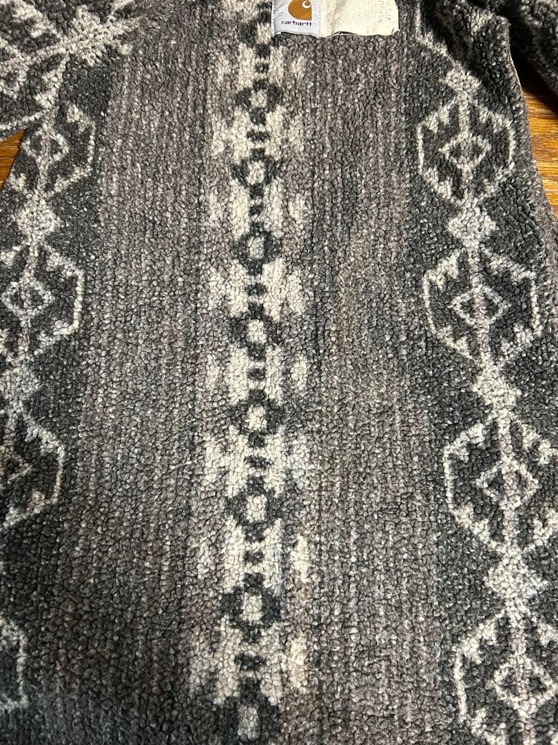 【星タグ】Carhartt ボアベスト 80s フェード ダメージ有