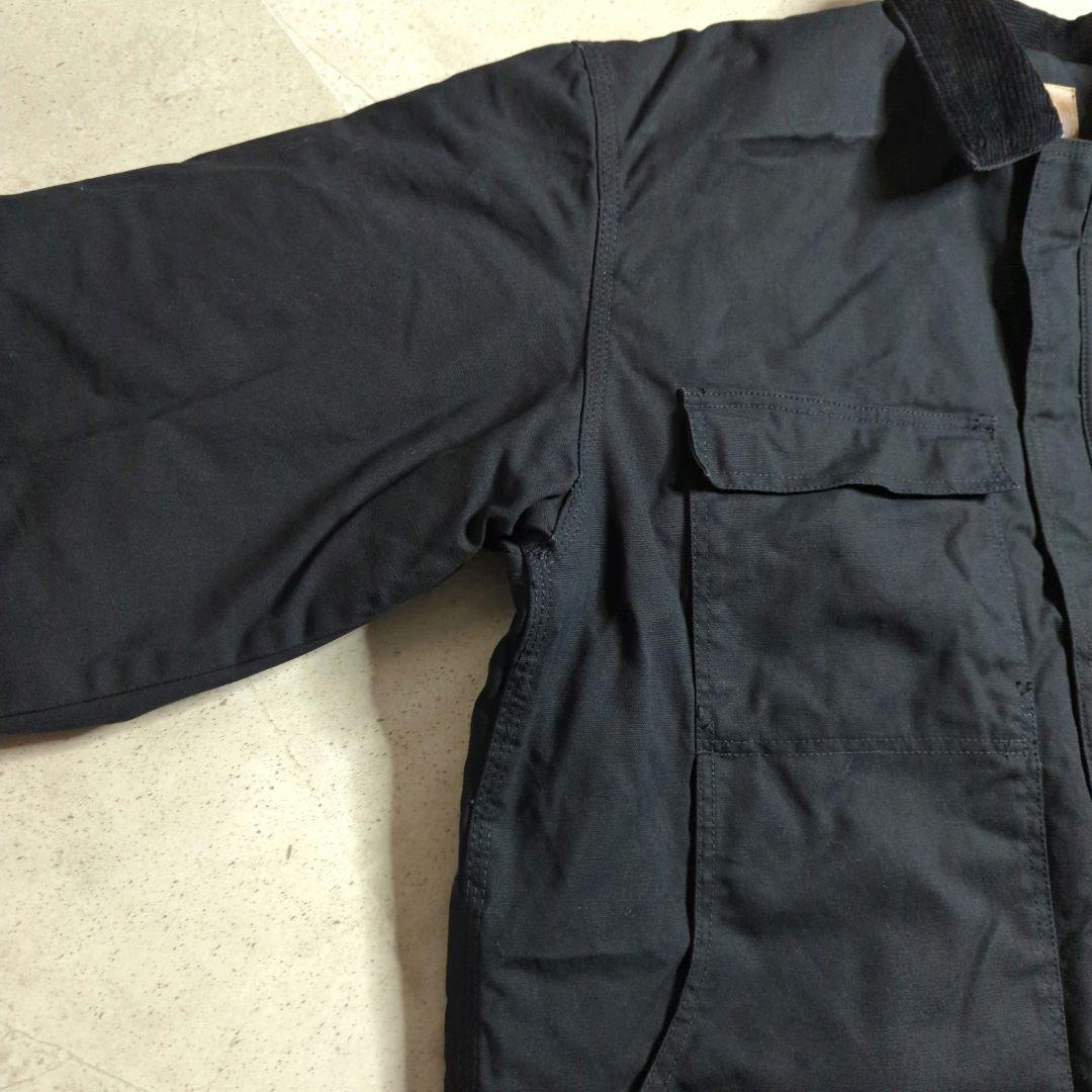 BERNEダックデトロイトジャケットXL 企業刺繍ロゴ中綿フェードブラック