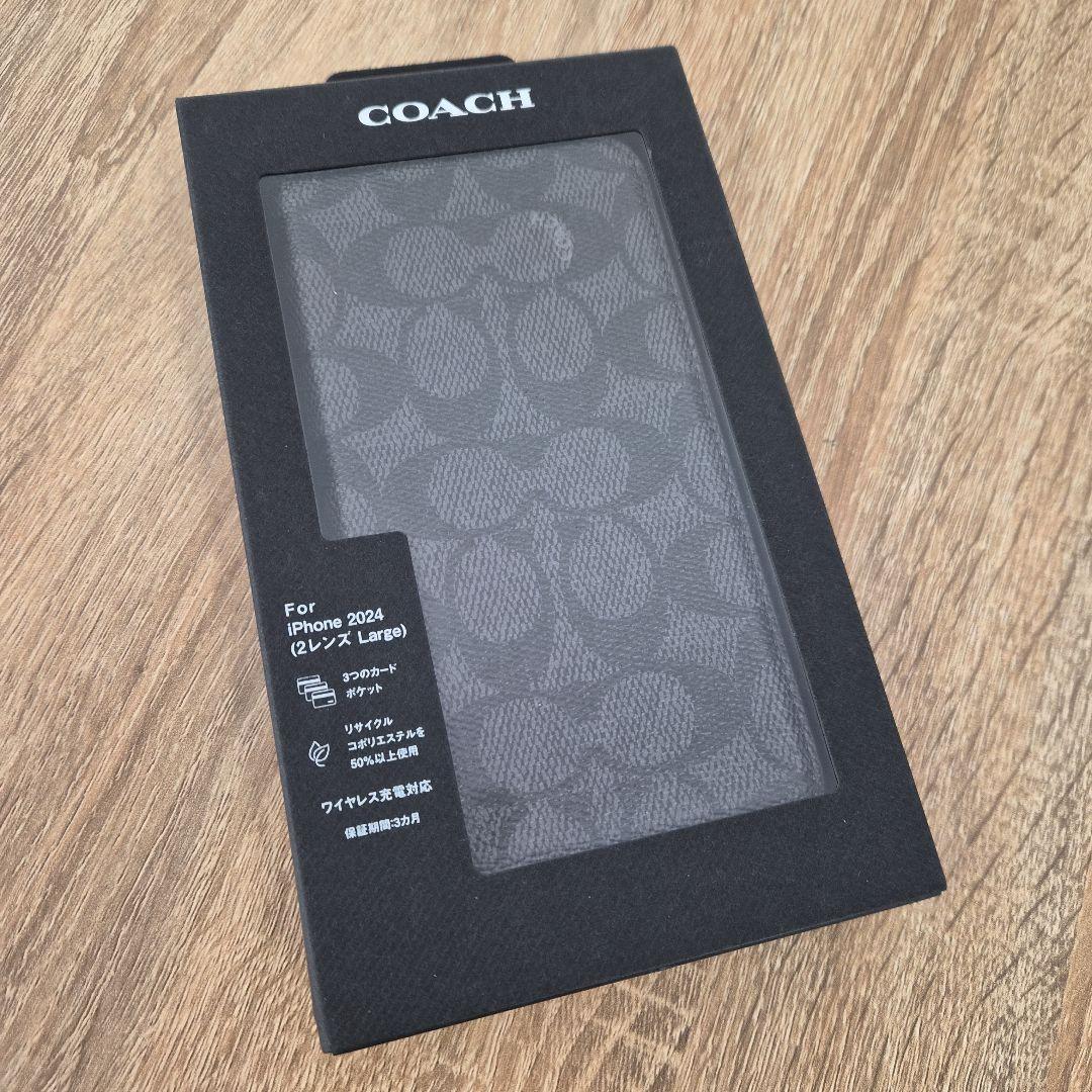 iPhone16Plus コーチ（R）ブックタイプケース