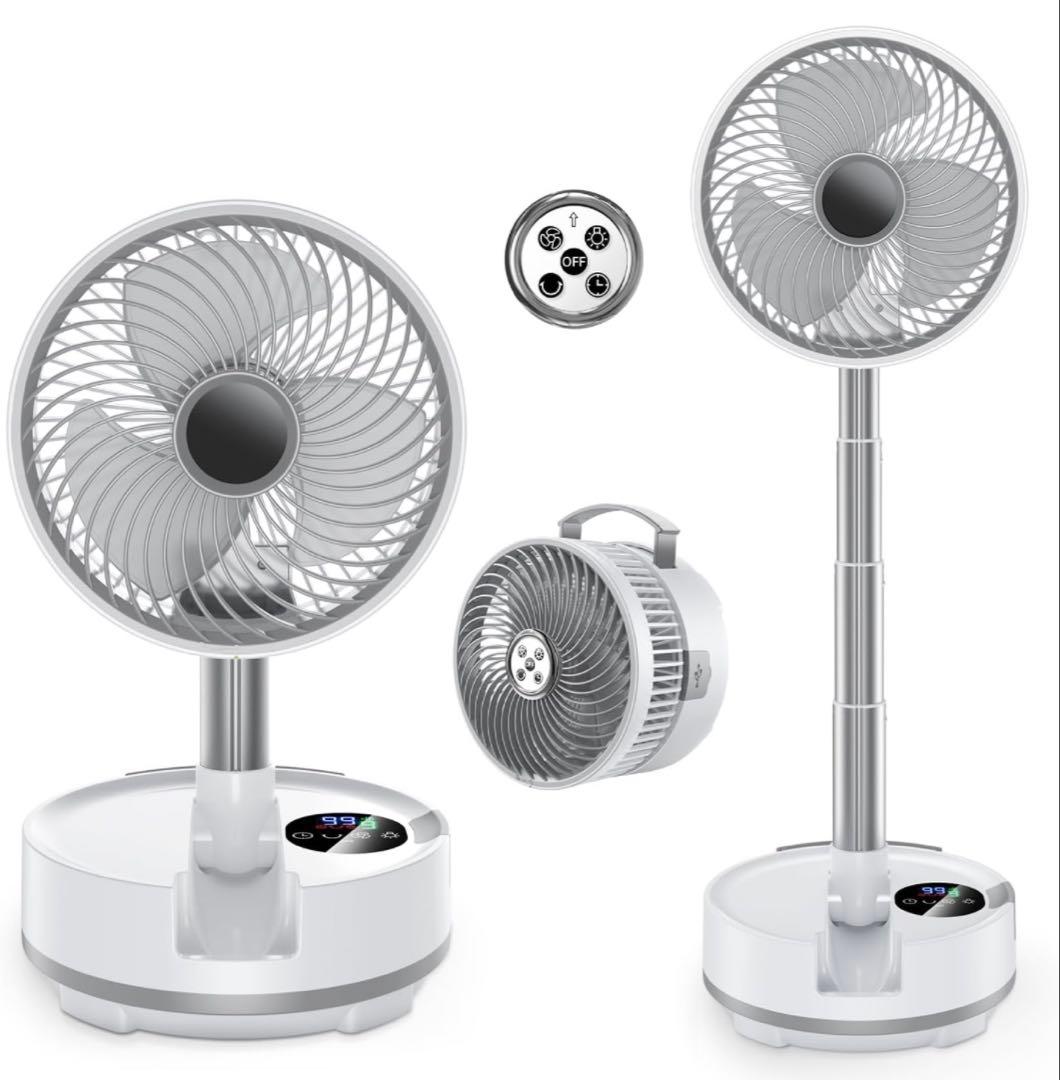 リビング 扇風機 dcモーター 風量8段階調節 リズム風 卓上扇風機 小型首振り